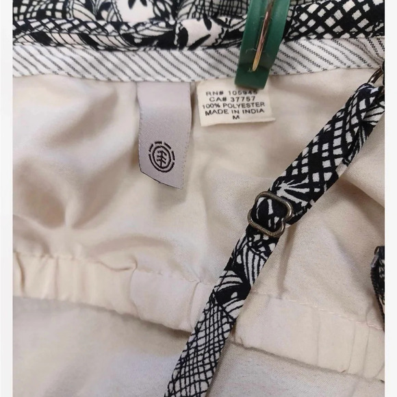 Element Tiered Ruffle  Black Cream Sleeveless Dress Size Medium - Picture 6 of 10